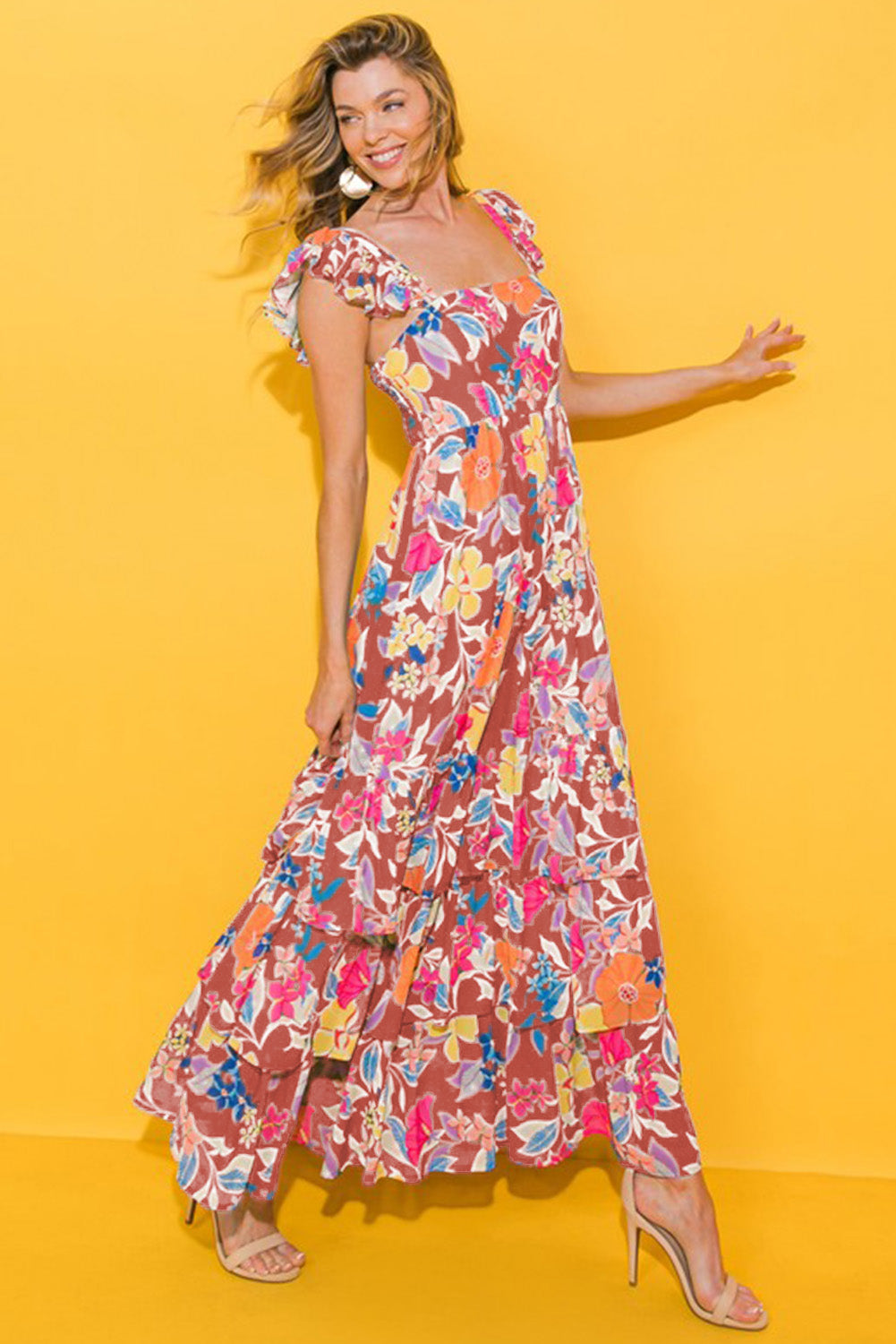 Floral Long Dress of Giadoria Valentinas