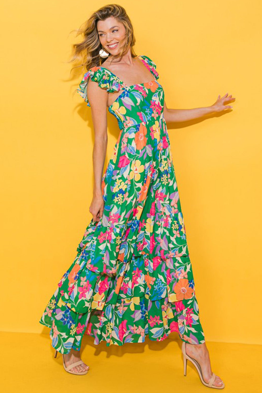 Floral Long Dress of Giadoria Valentinas